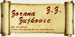 Zorana Žujković vizit kartica